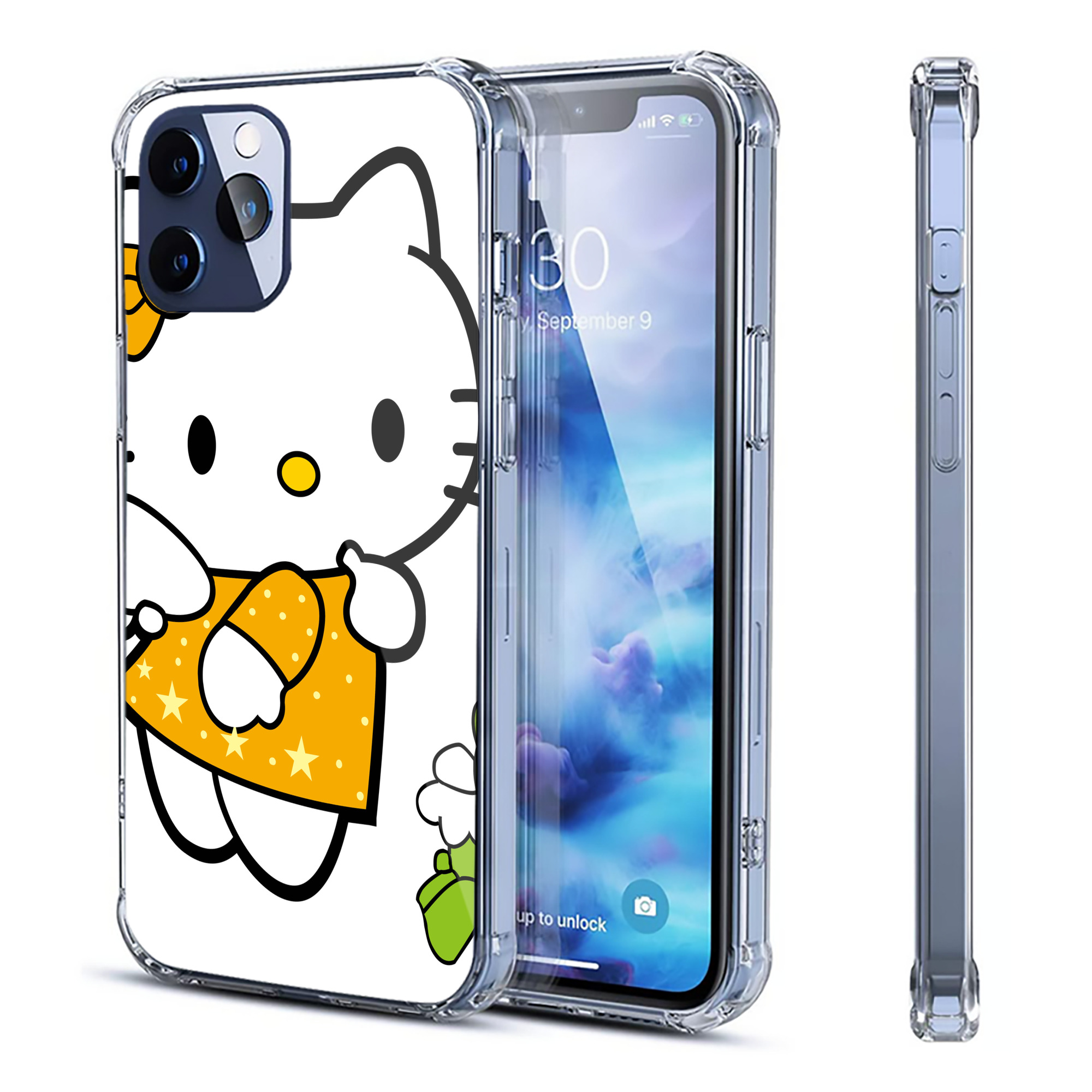 （画像用） Hello Kitty ハローキティ 【iPhone 12シリーズ対応】透明スマホケース（クリアソフトケース）